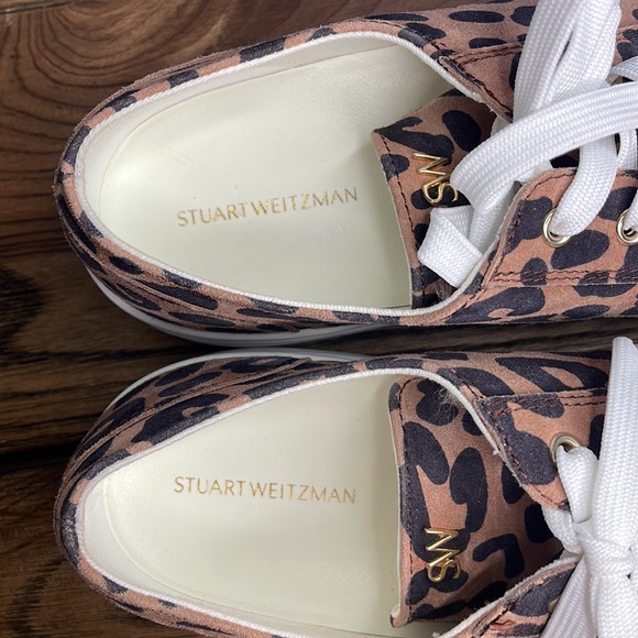 Stuart Weitzman Sammy Low Top Sneaker Cheetah Suede NWT US Size 8 - Picture 6 of 11